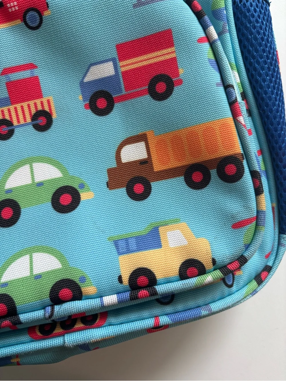 Kids blue Backpack with Vehicle Print Toddler Preschool Size